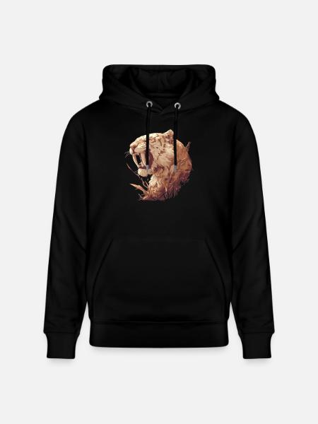 Saber-Toothed Tiger Sabertooth Tiger - Stanley/Stella CRUISER Unisex Organic Hoodie - black