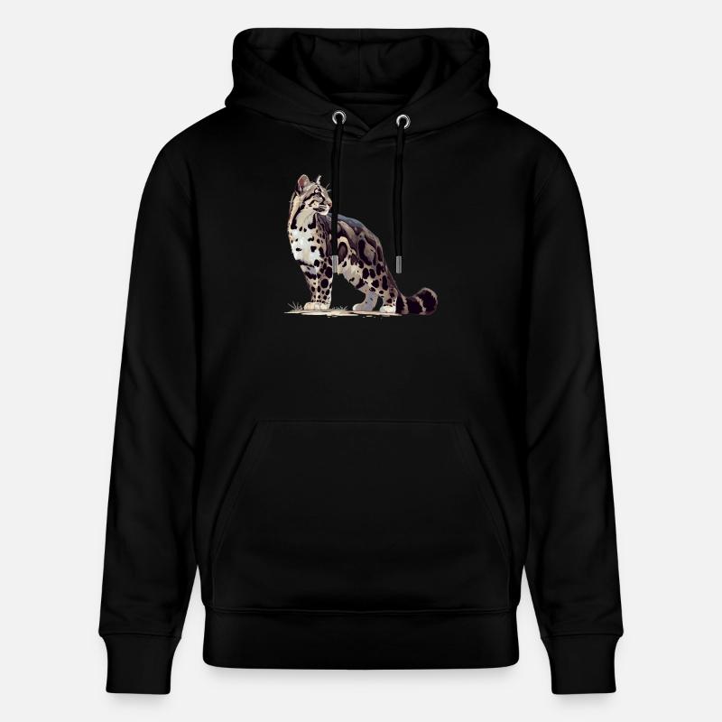 Clouded Leopard Nebelparder - Stanley/Stella Unisex Bio-Hoodie CRUISER  - Schwarz
