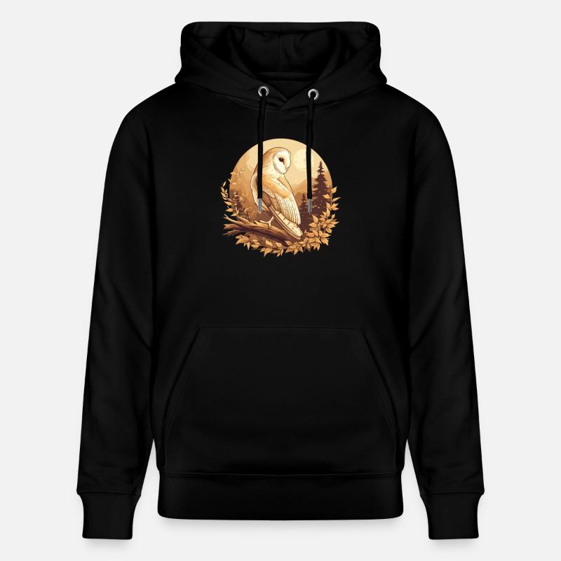 Barn Owl Schleiereulen Schleiereule - Stanley/Stella Unisex Bio-Hoodie CRUISER  - Schwarz