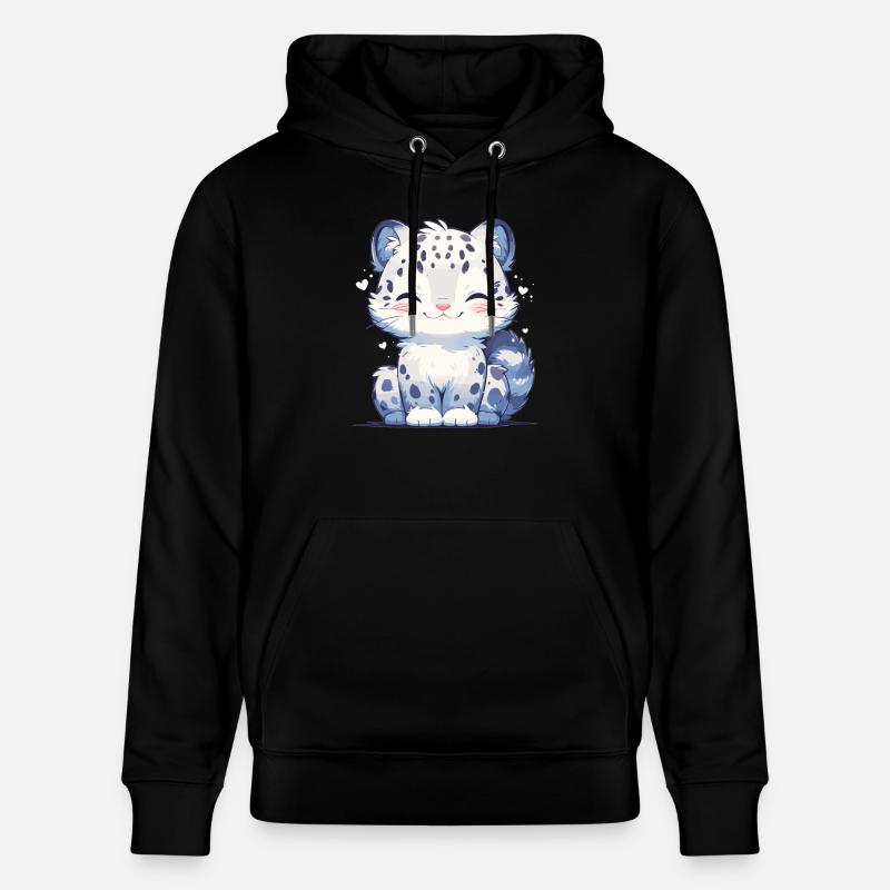 Snow Leopard Schneeleoparde Schneeleopard - Stanley/Stella Unisex Bio-Hoodie CRUISER  - Schwarz