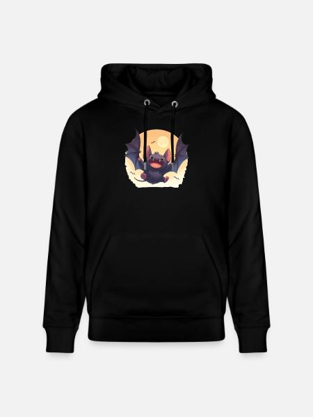 Bat Fledermäuse Fledermaus - Stanley/Stella Unisex Bio-Hoodie CRUISER  - Schwarz
