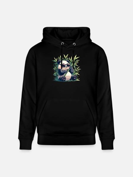 Pandas Panda - Stanley/Stella CRUISER Unisex Organic Hoodie - black