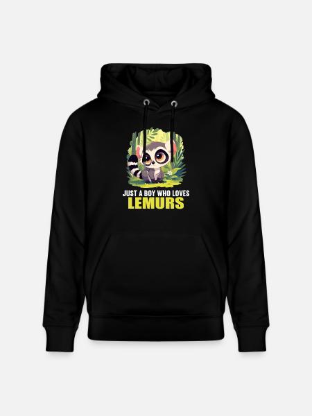Lemuren Lemurs Lemur - Stanley/Stella CRUISER økologisk unisex-hoodie - sort