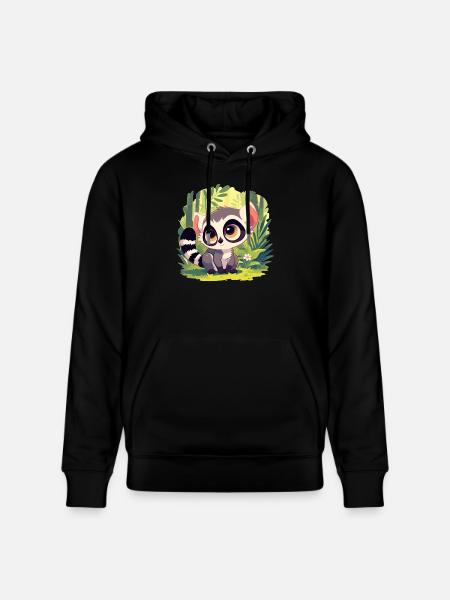 Lemuren Lemurs Lemur - Stanley/Stella CRUISER Unisex Organic Hoodie - black