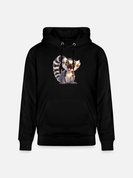 Lemuren Lemurs Lemur - Stanley/Stella CRUISER Unisex Organic Hoodie - black