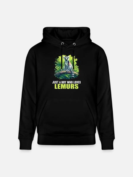 Lemuren Lemurs Lemur - Stanley/Stella CRUISER Unisex Organic Hoodie - black
