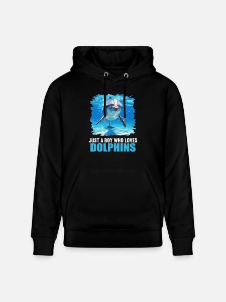 Dolphin Dolphins Dolphin - Stanley/Stella CRUISER Unisex Organic Hoodie - black
