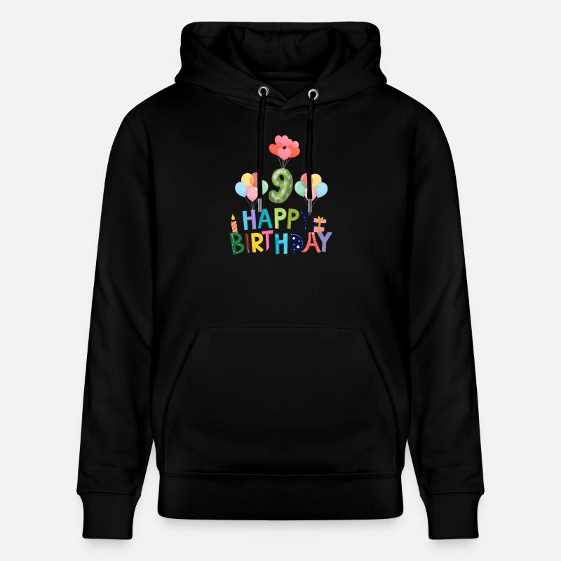 Joyeux anniversaire 9e anniversaire - Sweat à capuche bio CRUISER Stanley/Stella Unisexe - noir