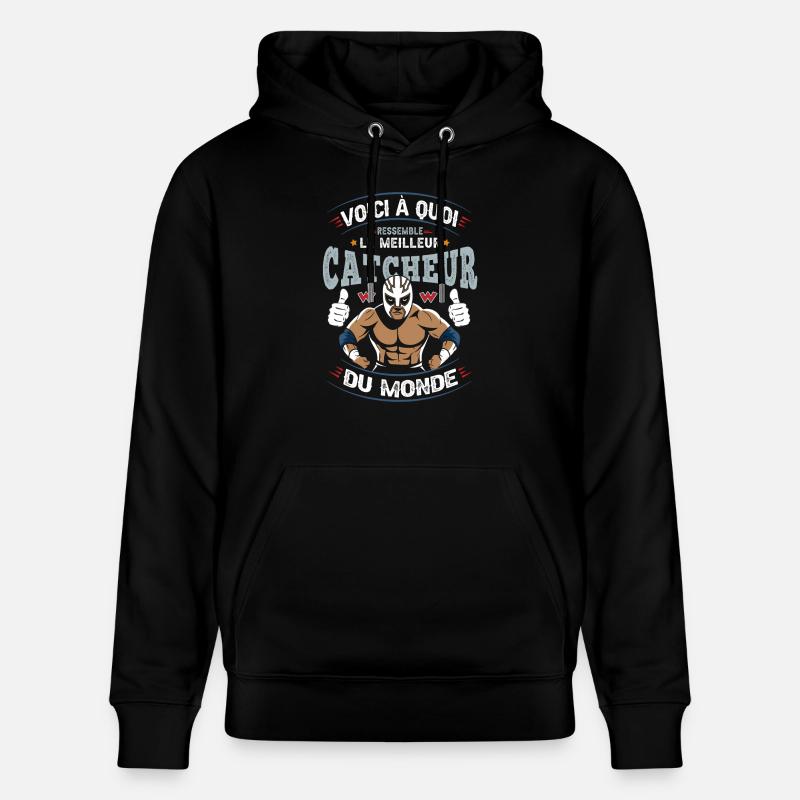 Catch - Catcheur Masqué - Sweat à capuche bio CRUISER Stanley/Stella Unisexe - noir