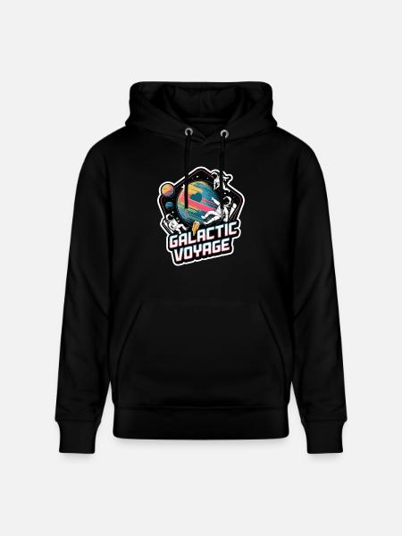 GALACTIC VOYAGE - Stanley/Stella CRUISER Unisex Organic Hoodie - black