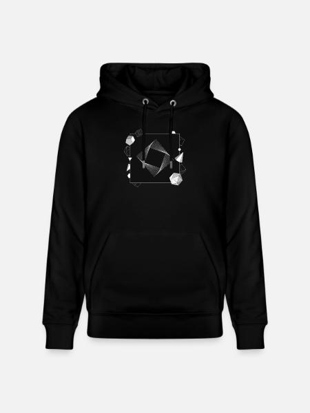 Geometric Shapes Abstract Art Geometric - Stanley/Stella CRUISER Unisex Organic Hoodie - black