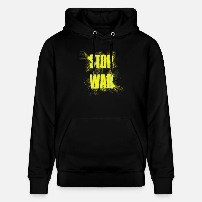 STOP WAR – NO WAR - PEACE - Stanley/Stella Unisex Bio-Hoodie CRUISER - Schwarz