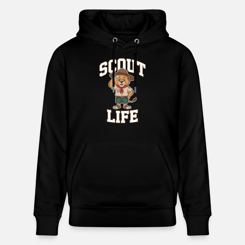 Scout Guide Scout Camping - Sweat à capuche bio CRUISER Stanley/Stella Unisexe - noir