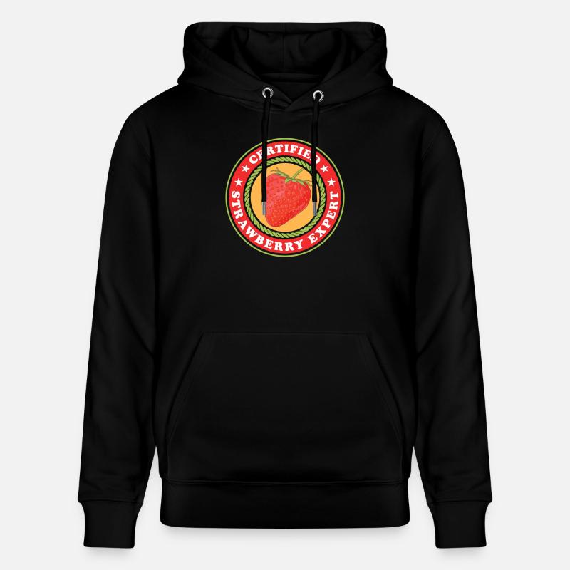 Erdbeeren Experte Strawberry Erdbeere Geschenk - Stanley/Stella Unisex Bio-Hoodie CRUISER  - Schwarz