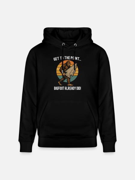 Bigfoot with arrowhead flint - Stanley/Stella CRUISER Unisex Organic Hoodie - black