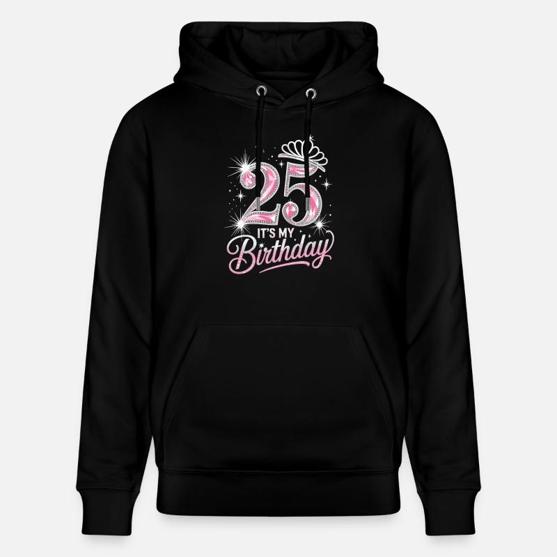 Couronne 25e anniversaire Glitter - Sweat à capuche bio CRUISER Stanley/Stella Unisexe - noir