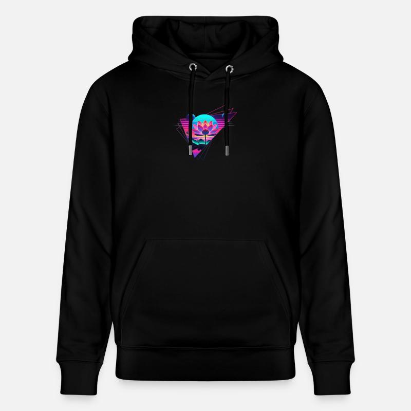 Vague rétro Lotus Triangle - Sweat à capuche bio CRUISER Stanley/Stella Unisexe - noir