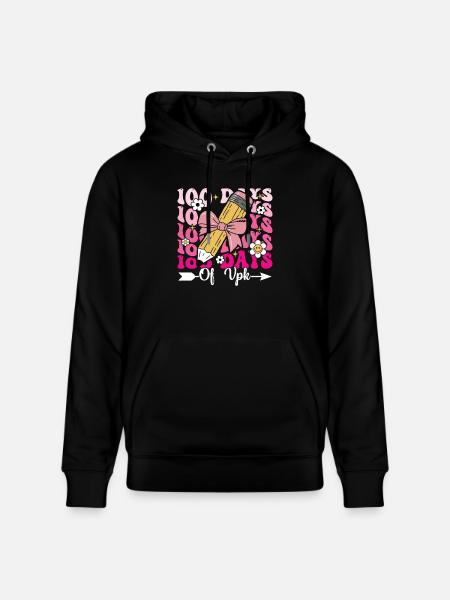 100 days Vpk - Stanley/Stella CRUISER Unisex Organic Hoodie - black