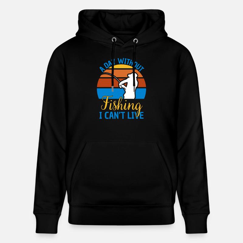 Pêche Dire Drôle Pêche Design - Sweat à capuche bio CRUISER Stanley/Stella Unisexe - noir
