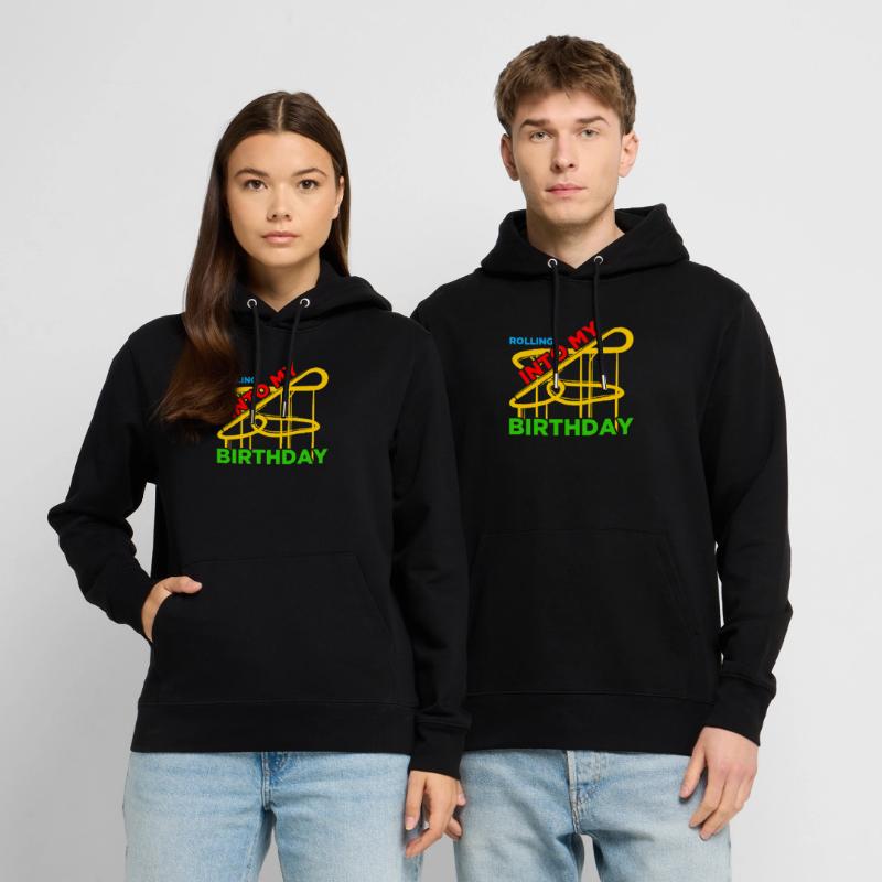 Rolling into Freizeitpark Rollercoaster Achterbahn Stanley/Stella Unisex Bio-Hoodie CRUISER 