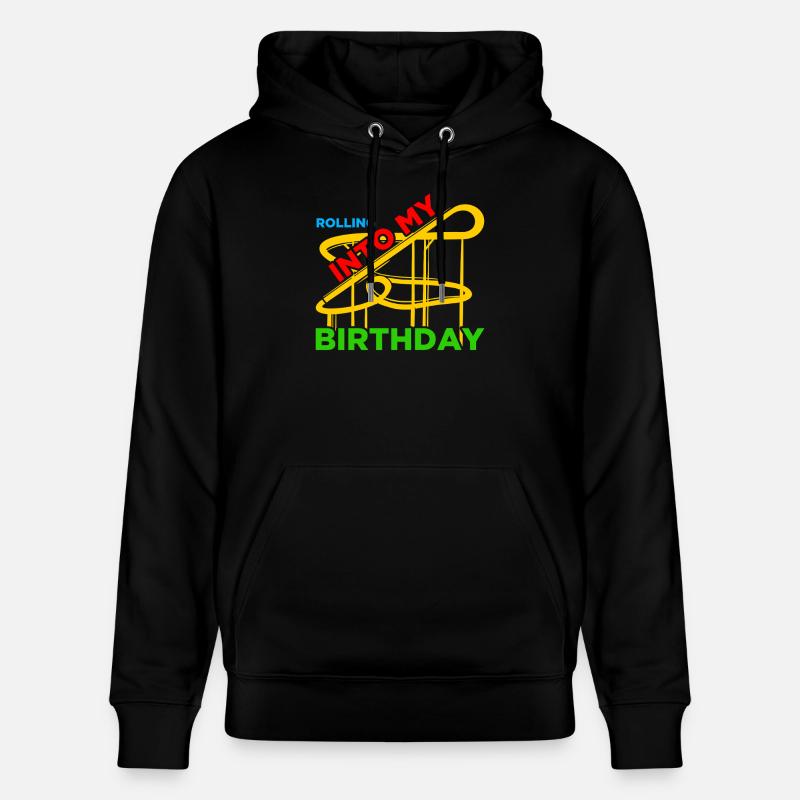 Rolling into Freizeitpark Rollercoaster Achterbahn - Stanley/Stella Unisex Bio-Hoodie CRUISER  - Schwarz