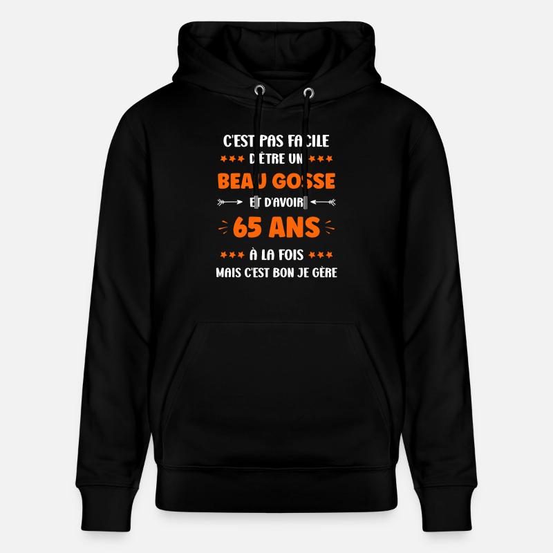 65 ANS - Sweat à capuche bio CRUISER Stanley/Stella Unisexe - noir