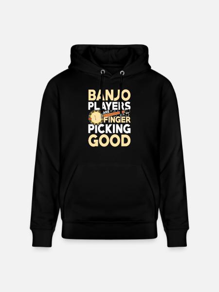 Banjo Players Are Finger-Picking - Stanley/Stella CRUISER Unisex Organic Hoodie - black