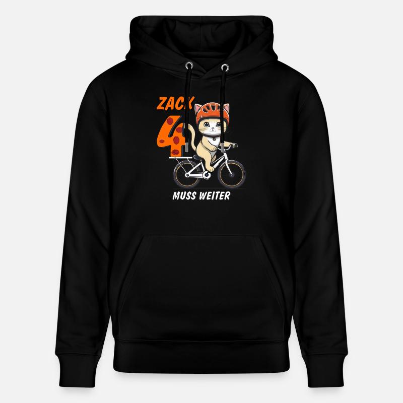 VÉLO CHAT ZACK FOUR - Sweat à capuche bio CRUISER Stanley/Stella Unisexe - noir