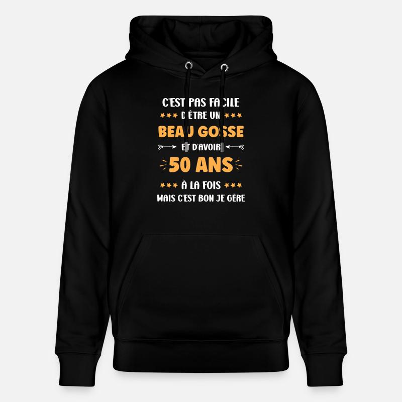 50 ANS - Sweat à capuche bio CRUISER Stanley/Stella Unisexe - noir