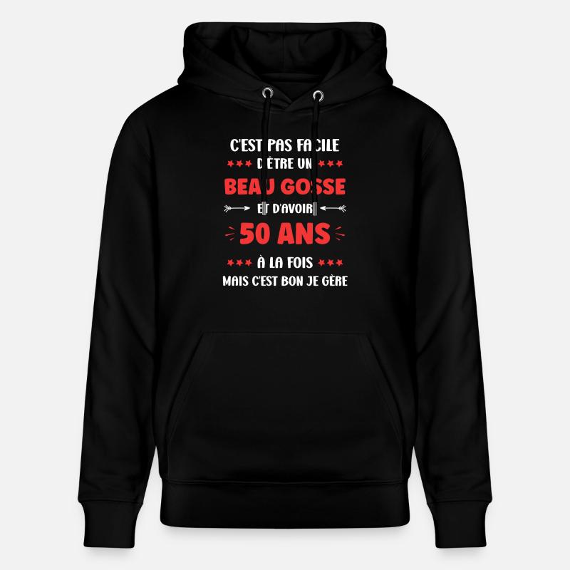 50 ANS - Sweat à capuche bio CRUISER Stanley/Stella Unisexe - noir