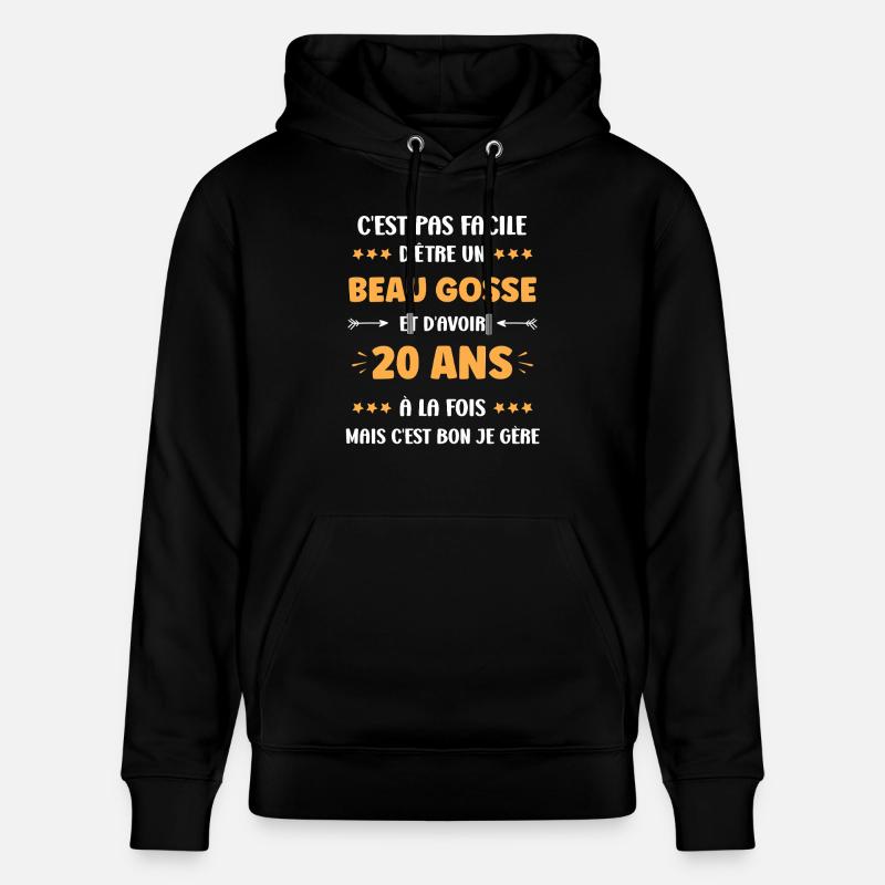 20 ANS - Sweat à capuche bio CRUISER Stanley/Stella Unisexe - noir