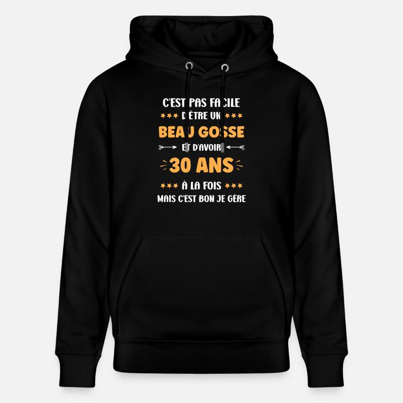 30 ANS - Sweat à capuche bio CRUISER Stanley/Stella Unisexe - noir