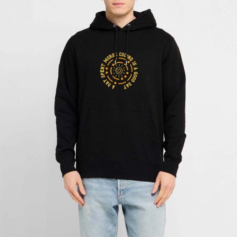 Morsecode Morse Code A Day Spend Morse Coding Stanley/Stella Unisex Bio-Hoodie CRUISER 