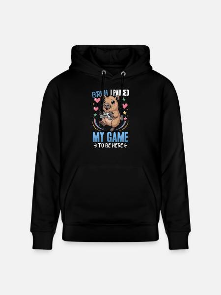 Capybara Gamer Gaming - Stanley/Stella CRUISER Unisex Organic Hoodie - black