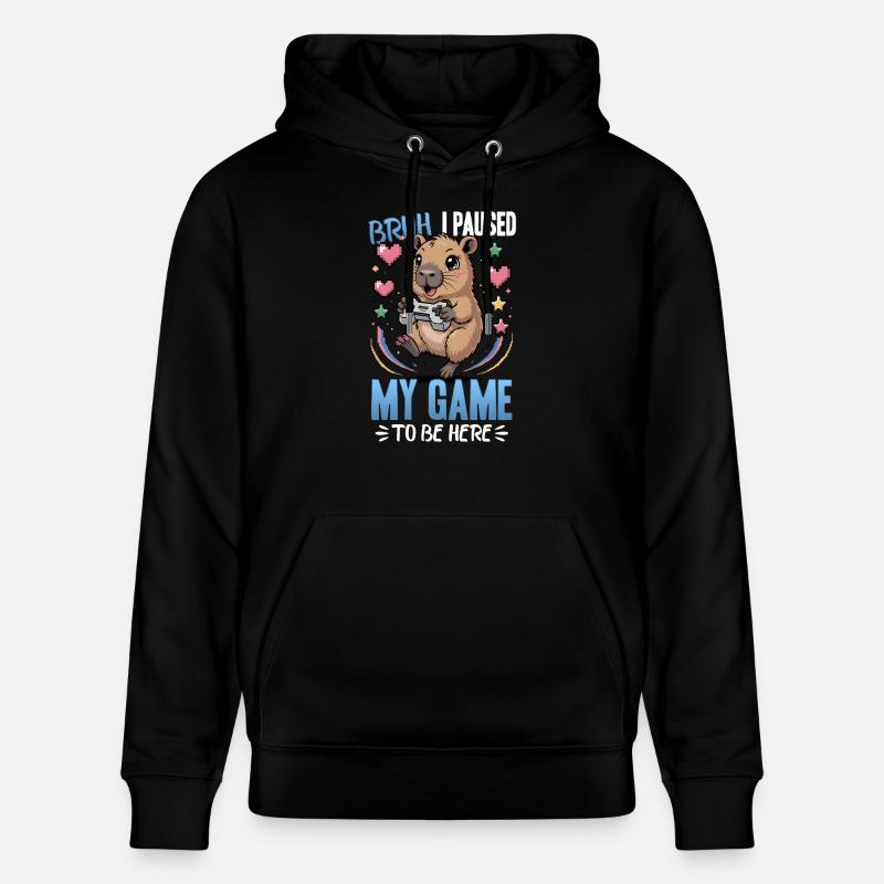 Capybara Gamer Gaming - Sweat à capuche bio CRUISER Stanley/Stella Unisexe - noir