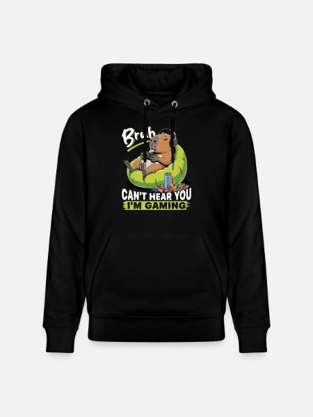 Capybara Gamer Gaming - Sweat à capuche bio CRUISER Stanley/Stella Unisexe - noir