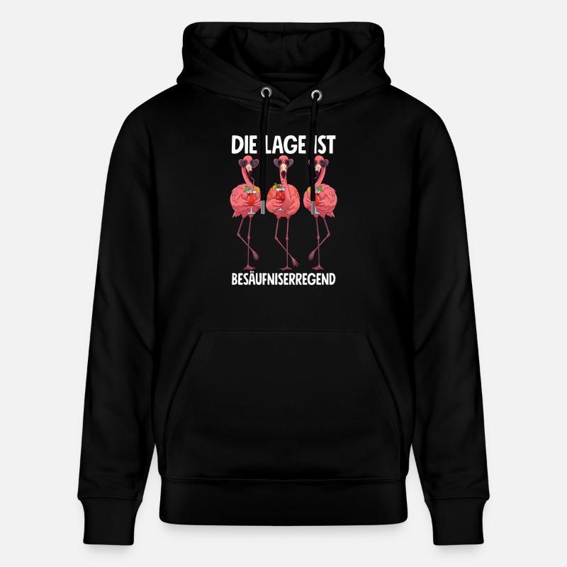 The situation is drunkenness - Stanley/Stella CRUISER Unisex Organic Hoodie - black