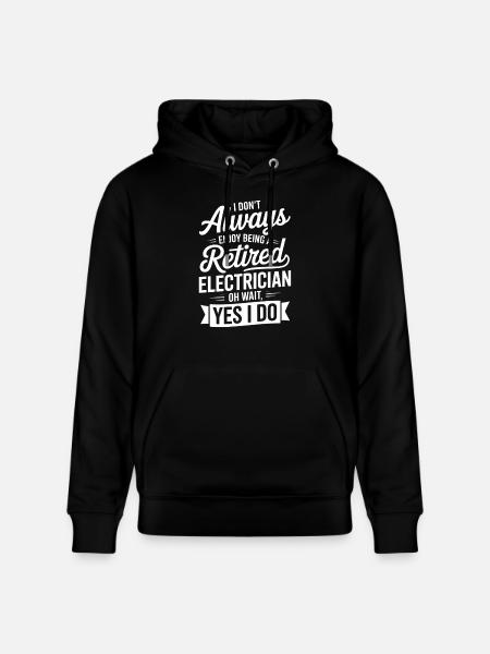 Electronics Technician Retirement Saying Pensioner - Stanley/Stella CRUISER Unisex Organic Hoodie - black