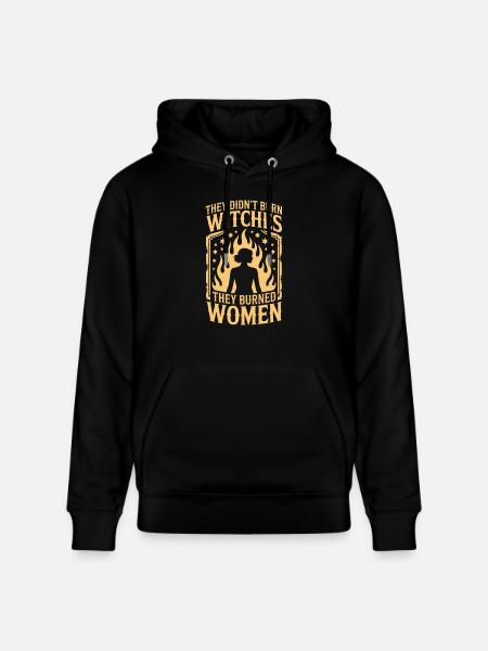 They Didn't Burn Witches Statement - Stanley/Stella Unisex Bio-Hoodie CRUISER - Schwarz