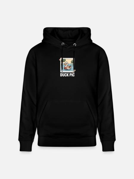Funny Duck Picture Duck Pic - Stanley/Stella CRUISER Unisex Organic Hoodie - black