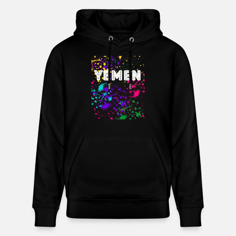 YEMEN éclaboussures Design - Sweat à capuche bio CRUISER Stanley/Stella Unisexe - noir