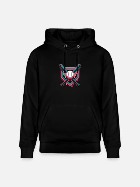 Baseball Baseball Bat - Stanley/Stella CRUISER Unisex Organic Hoodie - black