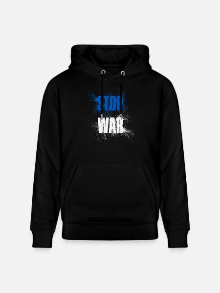 STOP OORLOG – GEEN OORLOG – VREDE – Nationale Kleuren Israël - Stanley/Stella Uniseks bio-hoodie CRUISER  - zwart