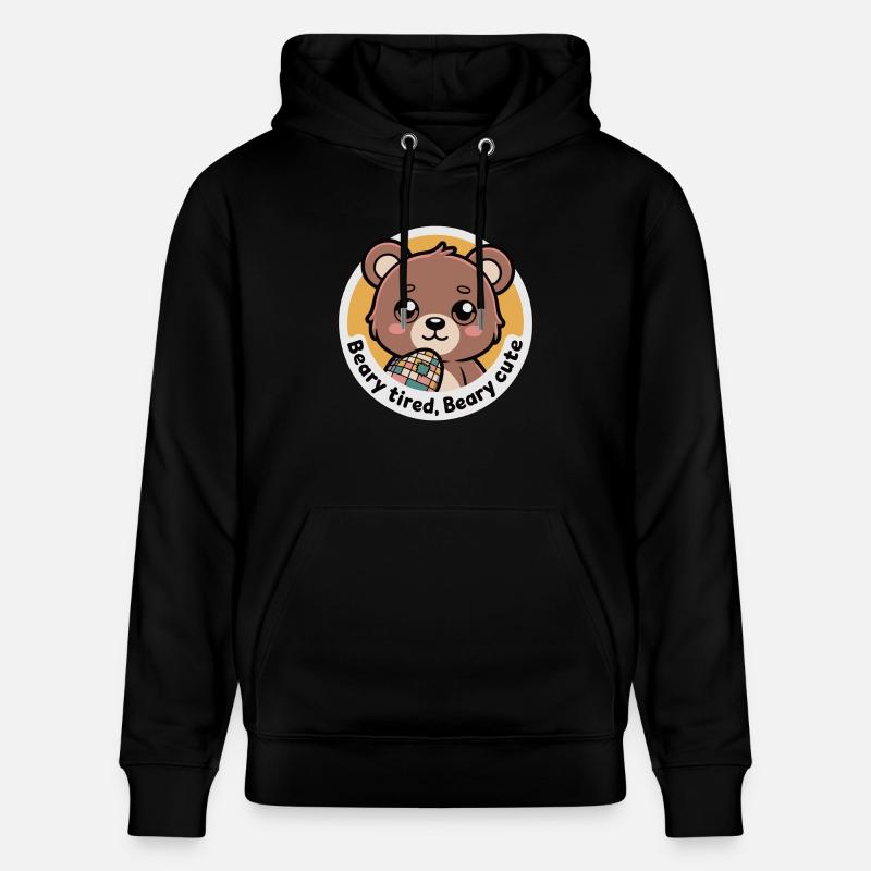 BEARY FATIGUÉ BEARY CUTE - Sweat à capuche bio CRUISER Stanley/Stella Unisexe - noir