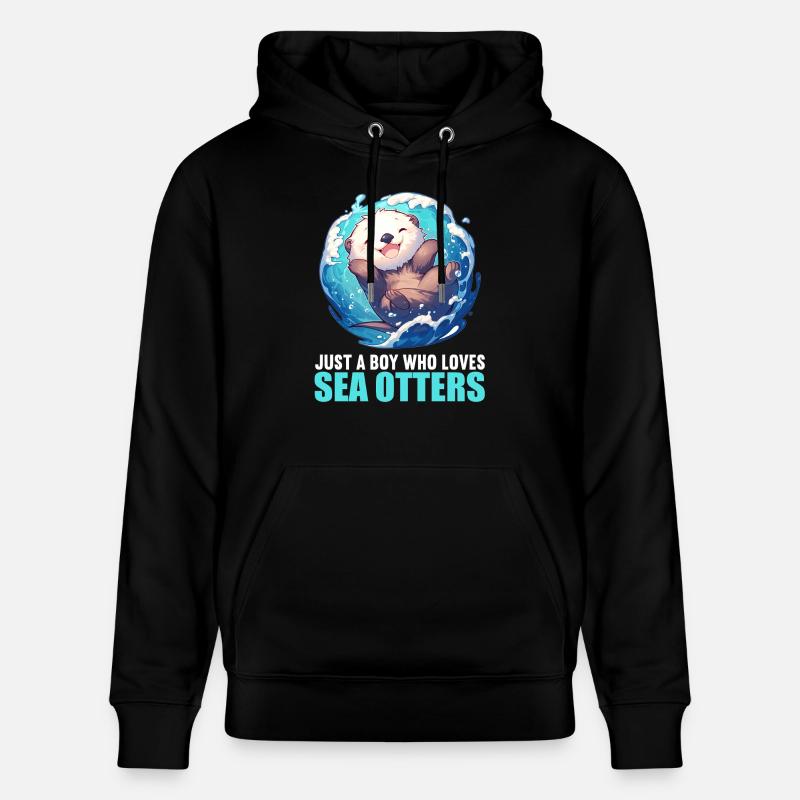 Loutre de mer - Sweat à capuche bio CRUISER Stanley/Stella Unisexe - noir