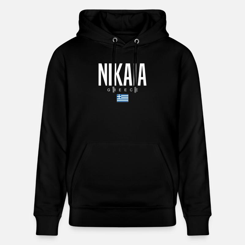 Nikaia, Grèce - Sweat à capuche bio CRUISER Stanley/Stella Unisexe - noir