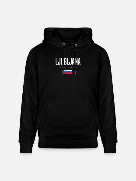 Ljubljana Slovakia - Stanley/Stella CRUISER Unisex Organic Hoodie - black