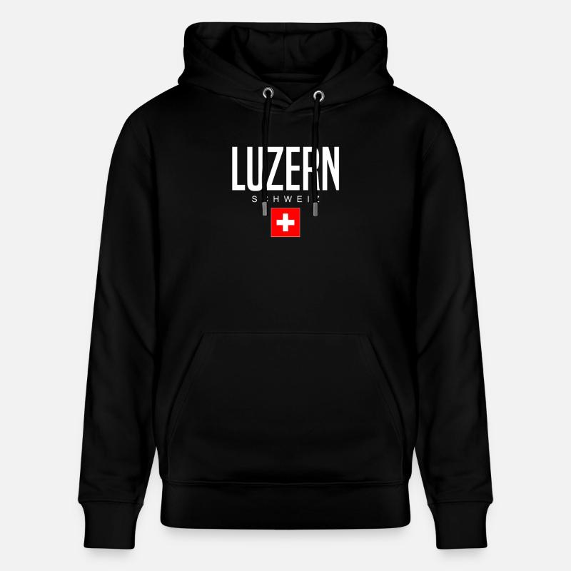 Lucerne, Suisse - Sweat à capuche bio CRUISER Stanley/Stella Unisexe - noir