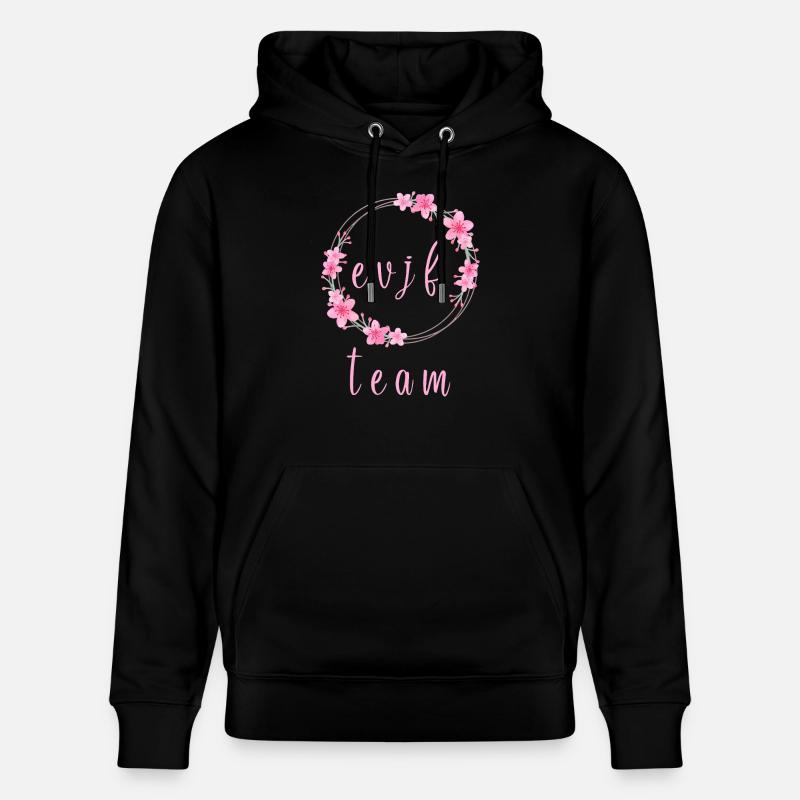 EVJF Cercle Fleurs Prénom Personnalisable - Sweat à capuche bio CRUISER Stanley/Stella Unisexe - noir