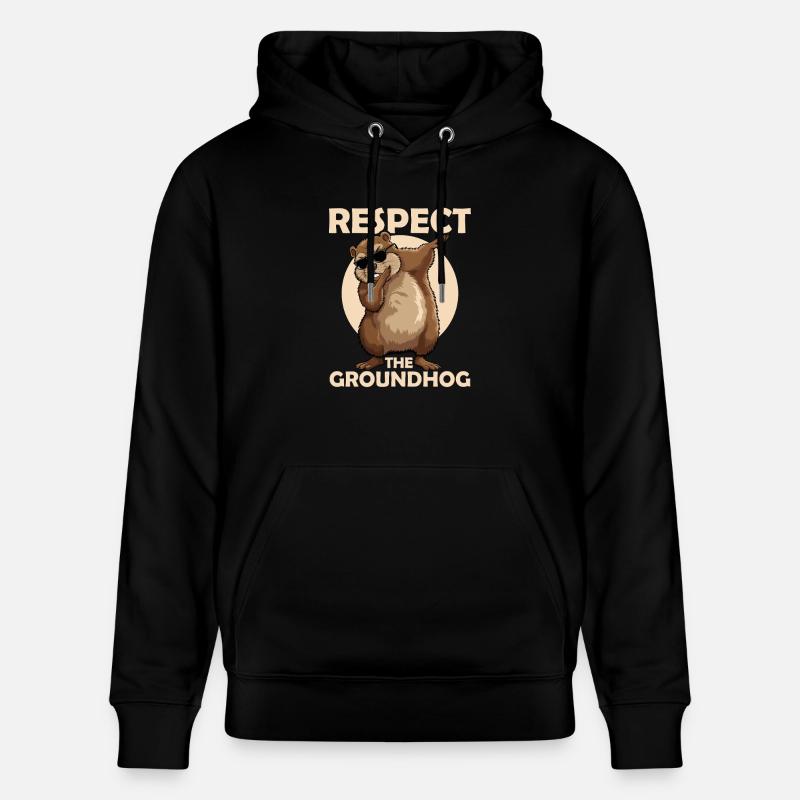 Respecter l’animal rongeur marmotte - Sweat à capuche bio CRUISER Stanley/Stella Unisexe - noir
